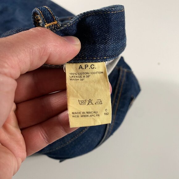 A.P.C. Petit Standard Dark Wash Slim Fit Button-fly Jeans men's size 30x32 - Picture 7 of 12
